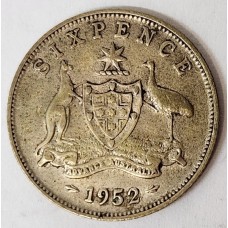 AUSTRALIA 1952 . SIXPENCE AUSTRALIA 1952 . SIXPENCE